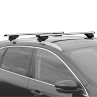 Dachträger passend für Opel Astra Kombi 2004-2006 V2 geschlossene Dachreling 115 cm Silber