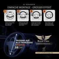 Lenkradbezug aus Kunstleder Universal für 37-39cm durchmesser, Dunkelrot-Schwarz