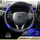 Lenkradbezug aus Kunstleder Universal für 37-39cm durchmesser, Blau-Schwarz