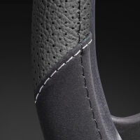 Lenkradbezug aus Kunstleder Universal für 37-39cm durchmesser, Schwarz