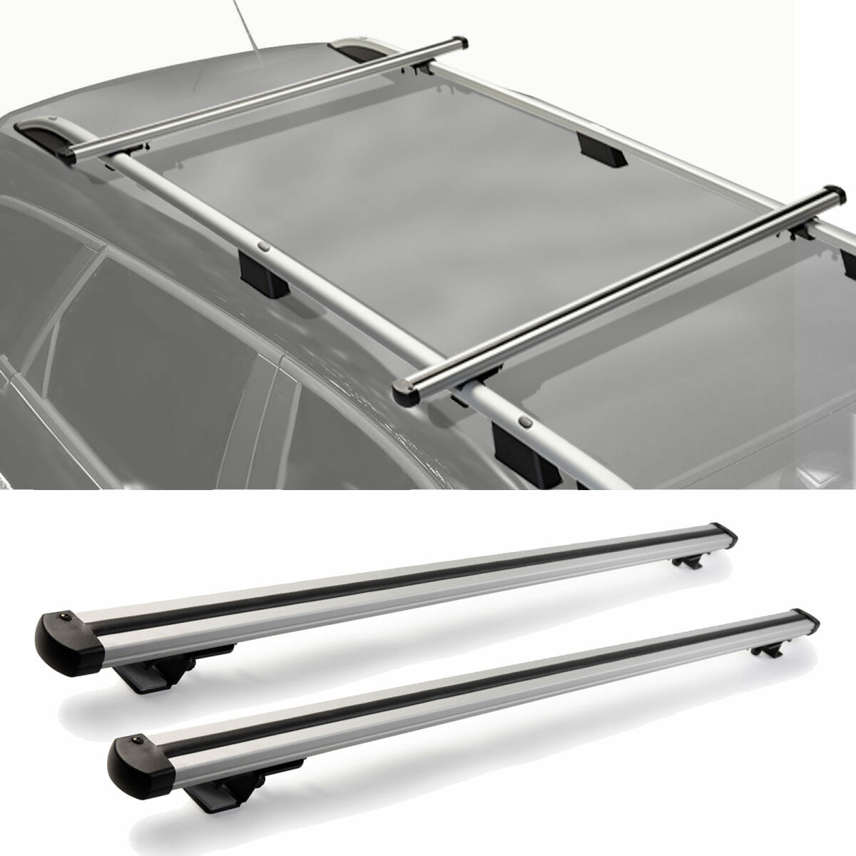 Dachträger für VOLSWAGEN TIGUAN ab Bj. 2016 V1 in Silber