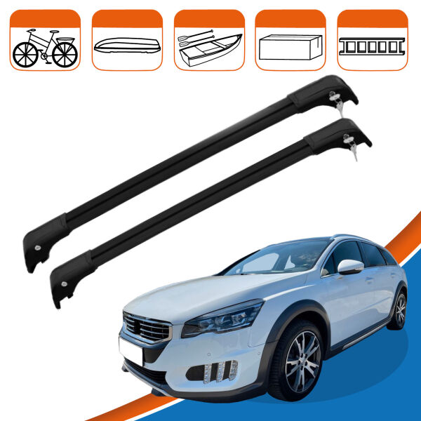 Dachträger Für PEUGEOT 508 Kombi Ab Bj. 2011 V2 In Schwarz