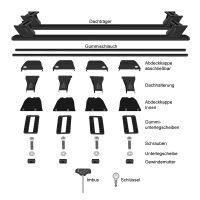 Dachträger passend für Kia Rio I 5-türer Baujahr 2000-2005 V3 in schwarz (Montage am Türrahmen)