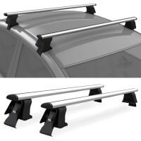 Dachträger passend für Lancia Ypsilon 5-türer Baujahr 2011-2015 V3 in silber (Montage am Türrahmen)
