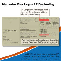 Dachreling passend für Mercedes Benz Viano L2 Baujahr ab 2003–2014 Schwarz mit TÜV und ABE