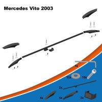 Dachreling passend für Mercedes Benz Vito L3  Baujahr ab 2003-2014 Schwarz mit TÜV und ABE
