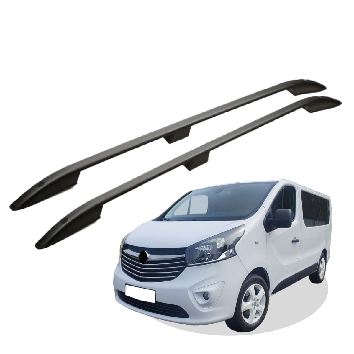 Dachträger Für Opel Vivaro 2001-2014 - Relingträger ACE-1 In Schwarz | Bis 75kg Belastung