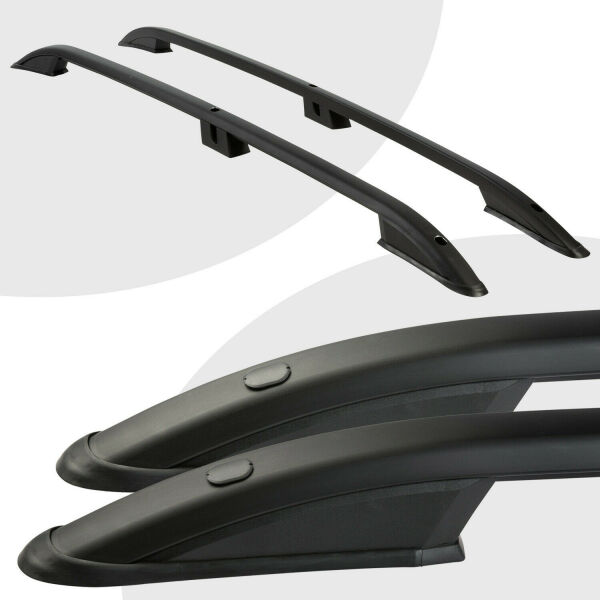 Dachreling Alu Schwarz Passend Für VW T5 Ab 2003 L1